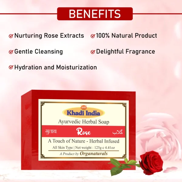 Benefits of Rose soap - www.naturalkhadi.com