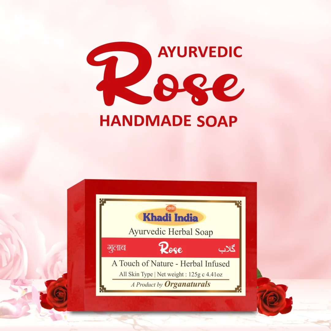 Khadi Natural Rose soap - www.naturalkhadi.com